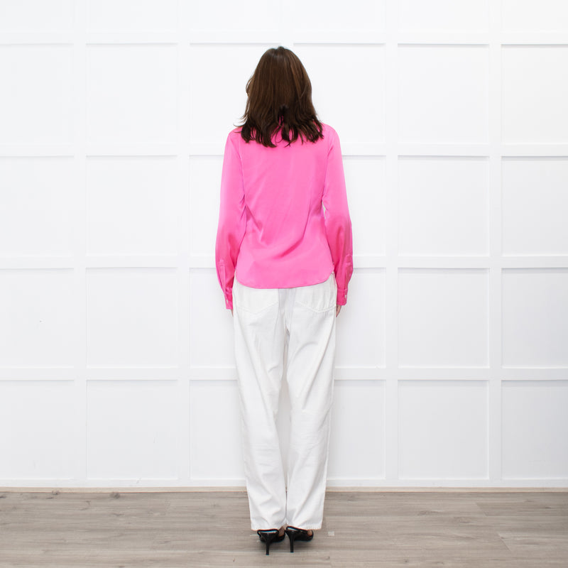 Serena Bute Lipstick Pink Satin Shirt