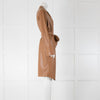 Nanushka Tan Faux Leather Wrap Dress