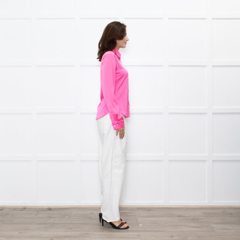 Serena Bute Lipstick Pink Satin Shirt