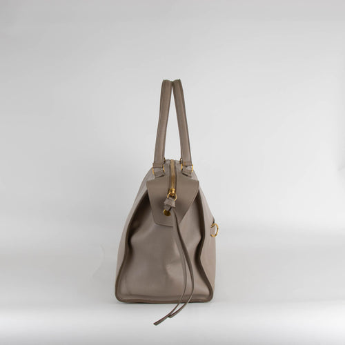 Celine Taupe Leather Small Ring Bag