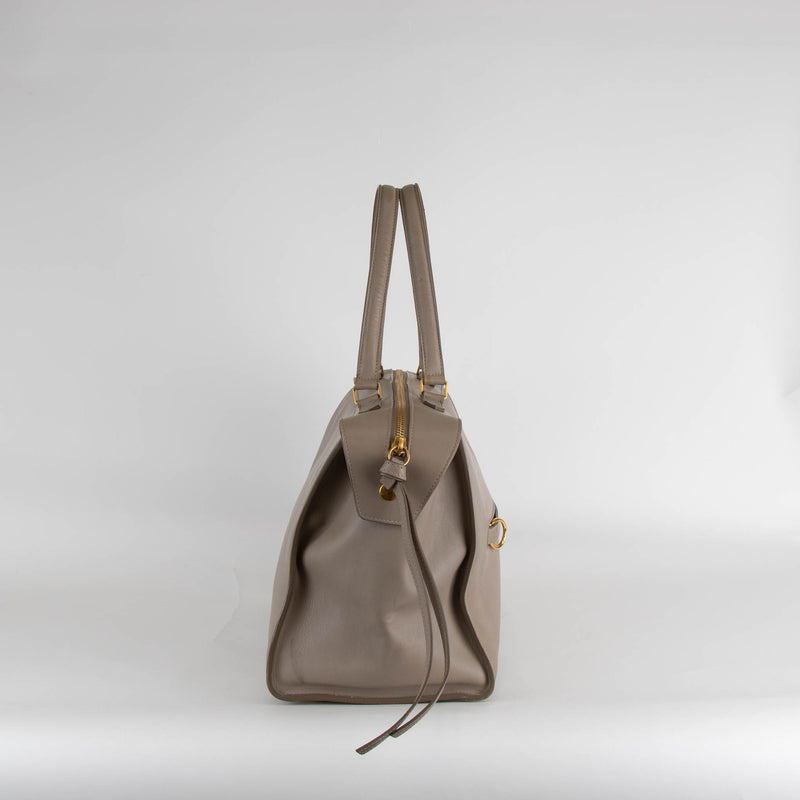 Celine Taupe Leather Small Ring Bag