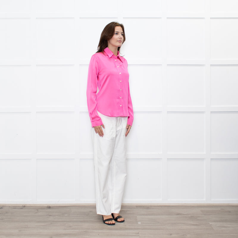 Serena Bute Lipstick Pink Satin Shirt