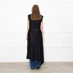 Harris Wharf London Black Cotton Sleeveless Wool Coat