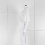 Strenesse White Cotton Wide Sleeve Tunic Top