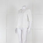 Strenesse White Cotton Wide Sleeve Tunic Top
