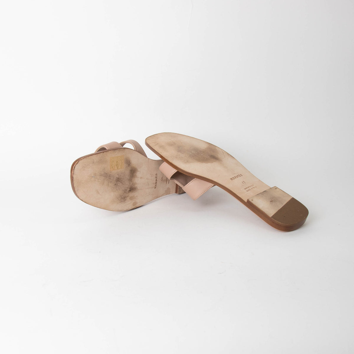 Hermes Nude Beige Oran Sandals