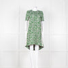 Me + Em Green Cream Floral Side Strap Tunic Dress