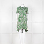 Me + Em Green Cream Floral Side Strap Tunic Dress