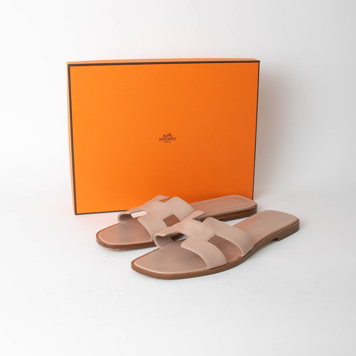Hermes Nude Beige Oran Sandals