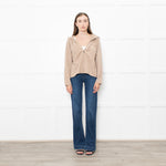 Falke Camel Cashmere Zip Up Hood Top