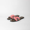 Hermes Rose Suede Oran Sandals