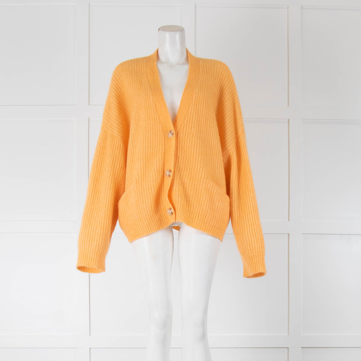 Holzweiler Orange Mohair Cardigan