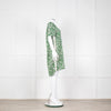 Me + Em Green Cream Floral Side Strap Tunic Dress