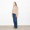 Falke Camel Cashmere Zip Up Hood Top
