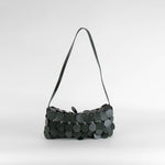 Paco Rabanne Green Leather Sphere Disc Embellished Shoulder Bag