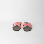 Hermes Rose Suede Oran Sandals