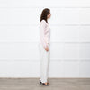 Ridley Peach Silk Satin Collarless Blouse