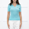 Vivienne Westwood Turquoise Collared Short Sleeve Knit
