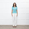 Vivienne Westwood Turquoise Collared Short Sleeve Knit