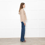 Falke Camel Cashmere Zip Up Hood Top