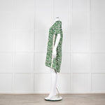 Me + Em Green Cream Floral Side Strap Tunic Dress