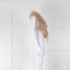 Gushlow & Cole Cream Shearling Collar with Leather Tie