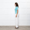Vivienne Westwood Turquoise Collared Short Sleeve Knit