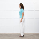 Vivienne Westwood Turquoise Collared Short Sleeve Knit