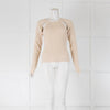 Reformation Cream Ribbed Jumper with cut out details