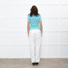 Vivienne Westwood Turquoise Collared Short Sleeve Knit