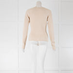 Reformation Cream Ribbed Jumper with cut out details