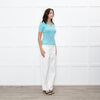 Vivienne Westwood Turquoise Collared Short Sleeve Knit