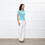 Vivienne Westwood Turquoise Collared Short Sleeve Knit