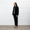 Saint Laurent Black Zip Trim Detail Wool Belted Jacket