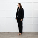 Saint Laurent Black Zip Trim Detail Wool Belted Jacket
