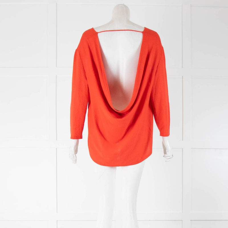 BA&SH Red Drape Back Jumper