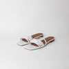Malone Souliers White Macrame Leather Flats