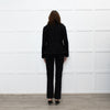 Saint Laurent Black Zip Trim Detail Wool Belted Jacket
