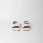 Malone Souliers White Macrame Leather Flats