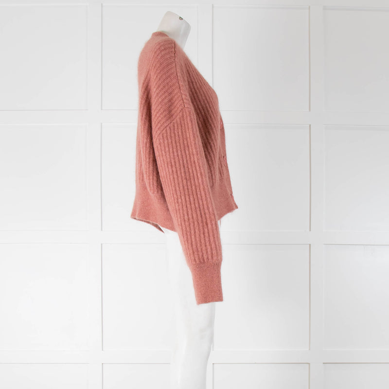 Anine Bing Mohair Pink Cardigan