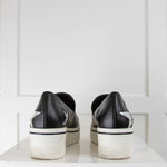 Stella McCartney Black Wedge Loafer Silver Stars