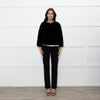 Max Mara Studio Black Sheared Rabbit Cropped Jacket