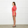 Farm Rio Red And Pink Big Flower Print Top