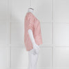 Odeeh White Silk Cherry Print 3/4 Length Sleeve Blouse
