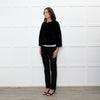 Max Mara Studio Black Sheared Rabbit Cropped Jacket