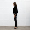 Max Mara Studio Black Sheared Rabbit Cropped Jacket