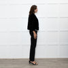 Max Mara Studio Black Sheared Rabbit Cropped Jacket