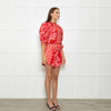 Farm Rio Red And Pink Big Flower Print Top