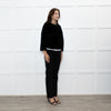 Max Mara Studio Black Sheared Rabbit Cropped Jacket