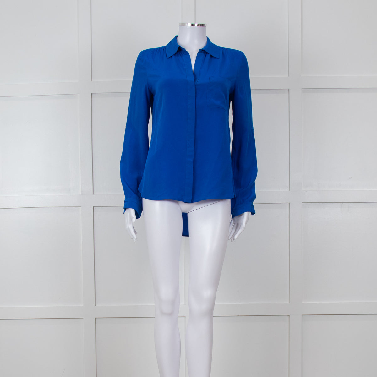 Diane Von Furstenberg Electric Blue Silk Shirt